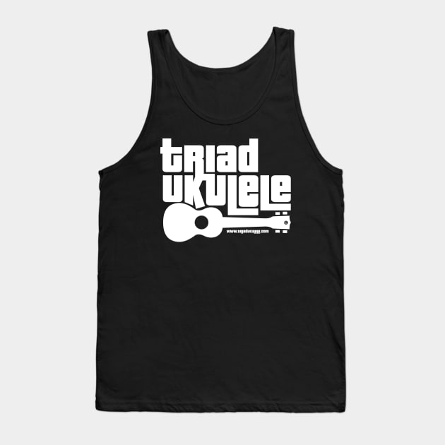 Triad Ukulele Logo White Tank Top by Sara Howard